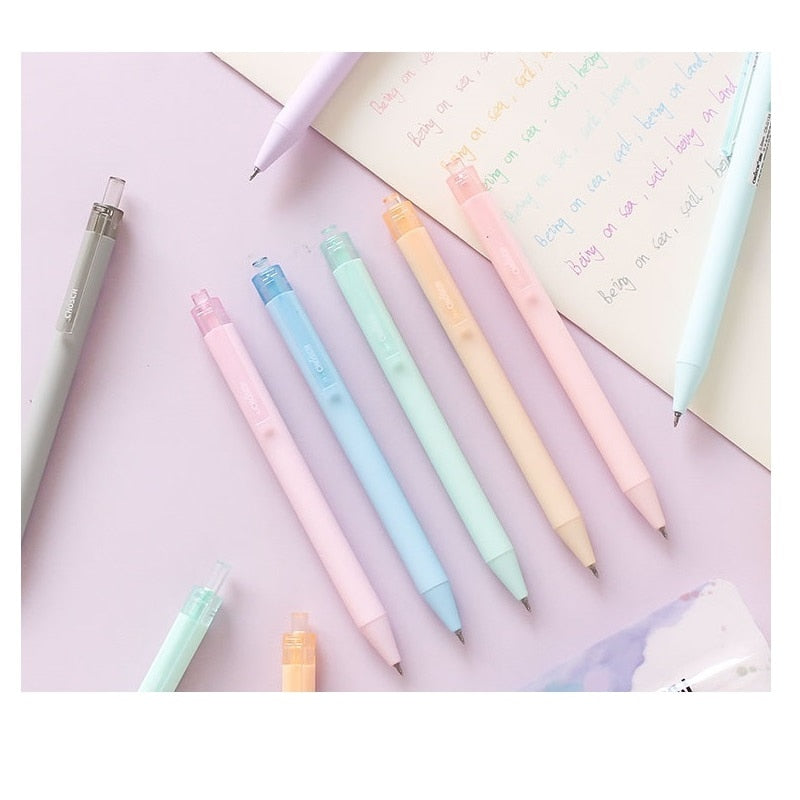 12 Color Macaron Kawaii Pen 12 Colored Gel pens Set 0.5 mm Ballpoint Pen  for Journal