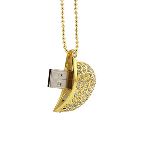 Exotic Golden Neckless Flash Drive