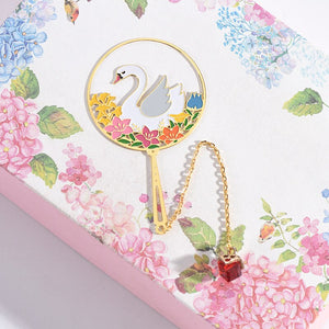 Japanese Swan Gold Bookmarks