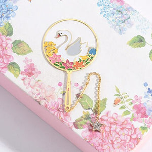 Japanese Swan Gold Bookmarks