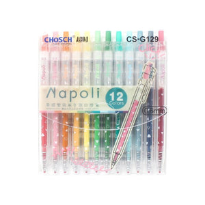 Napoli Multi-Color Gel Pen Set (12 color Set)