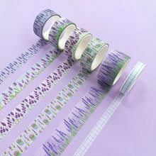 Load image into Gallery viewer, Lavender Flower Washi Tape Set
