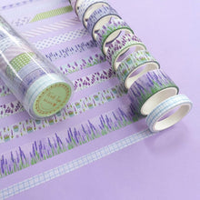 Load image into Gallery viewer, Lavender Flower Washi Tape Set
