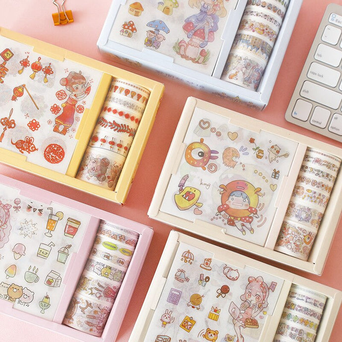 Kawaii Washi Tape + Stickers Gift Set - Original Kawaii Pen