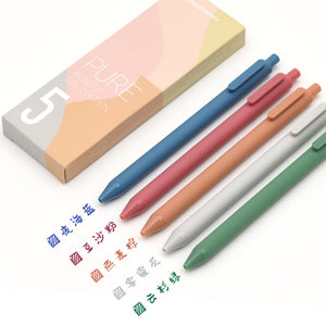 Cute Retractable Gel Pen Sets (5pcs Set)