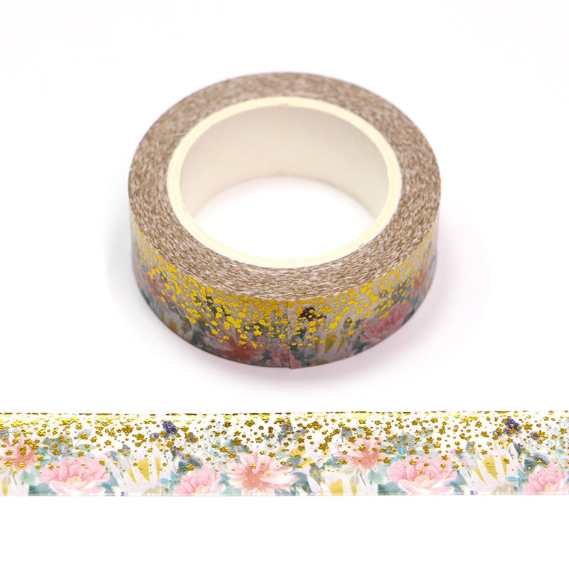 Floral Garden Gold Masking Tape