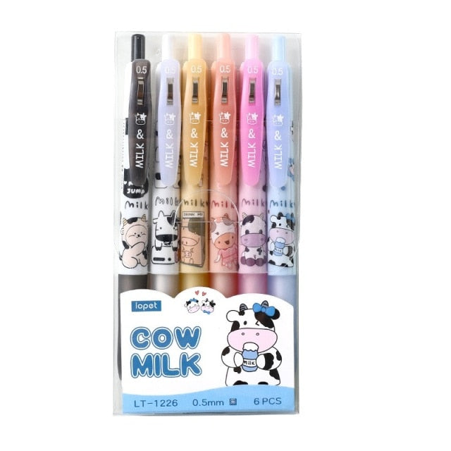 Cow Milk Gel Ink Pen Set
