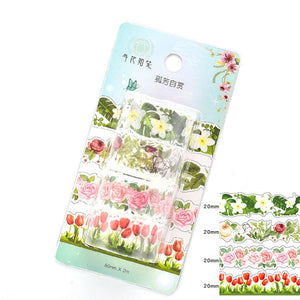 Floral & Fruits Washi Tape Sets (4 Designs)