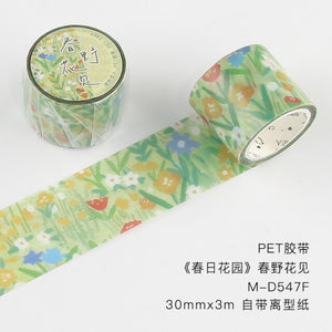 The Floral Garden Wide Masking Tapes (6 Designs)