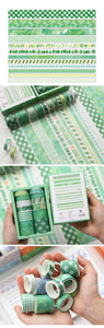 Green Land Washi Tape Set - (12pcs )