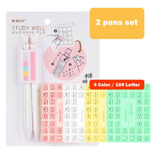 Load image into Gallery viewer, &quot;Have Fun&quot; Gel Pen Set with Alphabet &amp; Number Blocks
