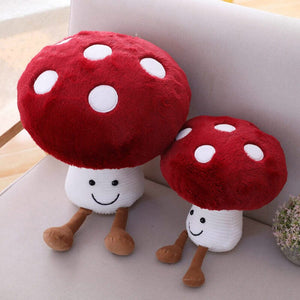 Kawaii Red Mushroom Plush Toy