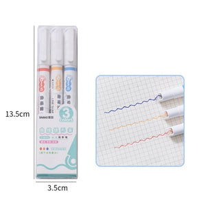 Multi-color Curved Line Highlighters (3 pcs)