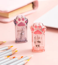 Load image into Gallery viewer, Cute Cat Paw Transparent Pencil Sharpener
