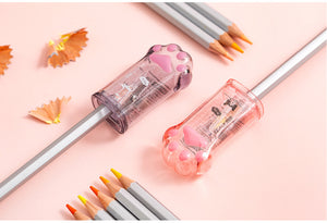 Cute Cat Paw Transparent Pencil Sharpener