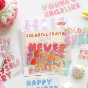 Colorful English Letters Stickers