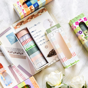Colorful Patterns Washi Tapes (8 Designs)