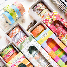 Load image into Gallery viewer, Colorful Patterns Washi Tapes (8 Designs)
