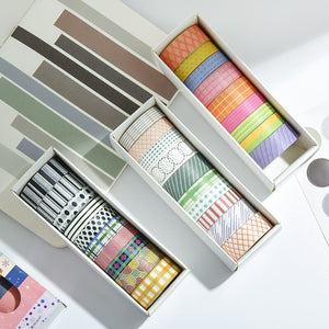Colorful Patterns Washi Tapes (8 Designs)