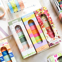 Load image into Gallery viewer, Colorful Patterns Washi Tapes (8 Designs)
