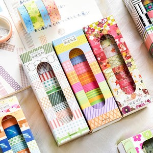 Colorful Patterns Washi Tapes (8 Designs)