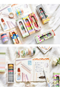 Colorful Patterns Washi Tapes (8 Designs)