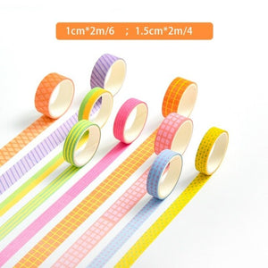 Colorful Patterns Washi Tapes (8 Designs)