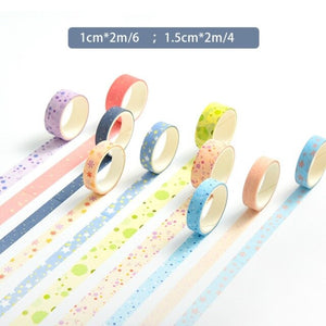 Colorful Patterns Washi Tapes (8 Designs)