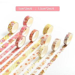 Colorful Patterns Washi Tapes (8 Designs)