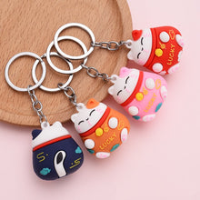 Load image into Gallery viewer, Japanese Lucky Kitty KeyChain
