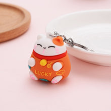 Load image into Gallery viewer, Japanese Lucky Kitty KeyChain
