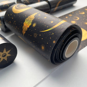 Extra Wide - Gold & Silver Asteroid Constellation Masking Tape
