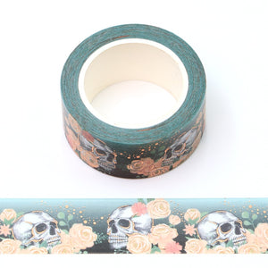 Limited Edition - Gold Foiled Floral & Skull Washi Tape