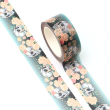 Load image into Gallery viewer, Limited Edition - Gold Foiled Floral &amp; Skull Washi Tape
