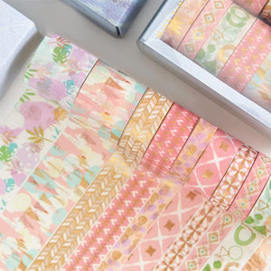 Limited Edition - Premium Gold Foiled Washi Tape Sets (8 Designs)