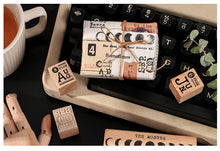 Load image into Gallery viewer, Calendar Months Wooden Stamps (14 pieces a set)

