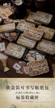 Load image into Gallery viewer, Vintage-Style Stickers in a Tin Box (6 Designs)
