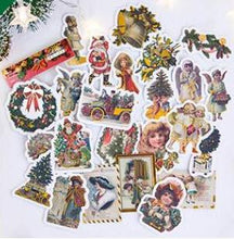 Load image into Gallery viewer, Vintage Style Christmas Stickers
