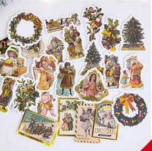 Load image into Gallery viewer, Vintage Style Christmas Stickers
