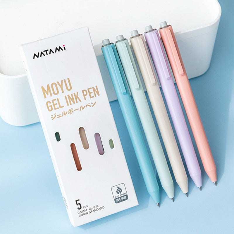 MOYU - Morandi Color Gel Pen Set (5pcs) – Original Kawaii Pen