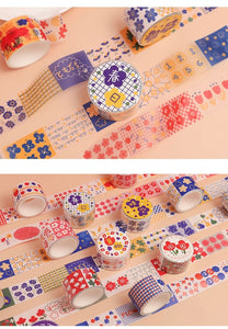 Colorful Floral Washi Tape Set (6pcs)