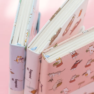 Cute Kitty's  Daily Life Leather Notebook Planner