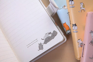 Cute Kitty's  Daily Life Leather Notebook Planner