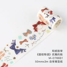 Load image into Gallery viewer, Colorful Bow Knot Wide Washi Tapes (4 Types)
