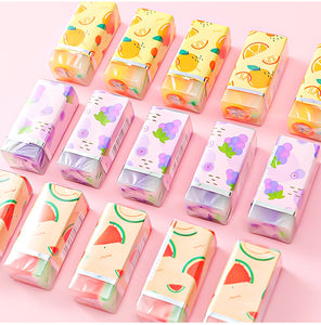 Kawaii Fruit Erasers