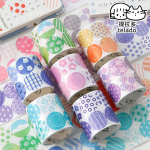 Exotic Candy Color Washi Tapes (4 Types)
