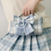 Load image into Gallery viewer, Japanese Plaid Design Bowknot Pencil Case (Large Capacity)

