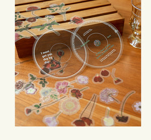 Japanese Floral Stickers in a CD