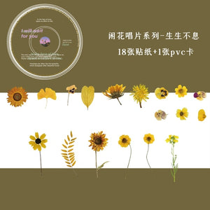 Japanese Floral Stickers in a CD
