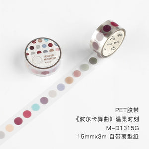 Retro & Morandi Color Dots Masking Tapes